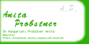 anita probstner business card